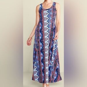 Soft Surroundings Santorini Sleeveless Tank Maxi Dress Size Small